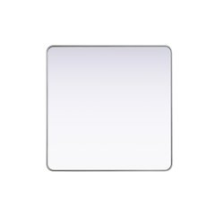 Contour Metal Square Mirror 42x42 in Silver