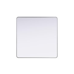 Contour Metal Square Mirror 48x48 in Silver