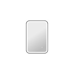 30 Inch Rectangle LED Front and Backlit Wall Mirror in Black