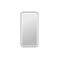 40 Inch Rectangle LED Front and Backlit Wall Mirror in Black