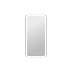 40 Inch Rectangle LED Front and Backlit Wall Mirror in Silver