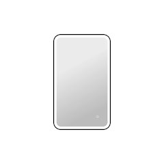 40 Inch Rectangle LED Front and Backlit Wall Mirror in Black