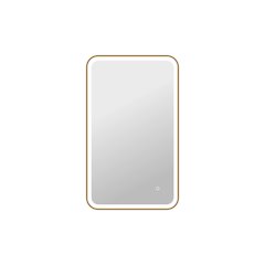40 Inch Rectangle LED Front and Backlit Wall Mirror in Satin Gold