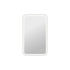 40 Inch Rectangle LED Front and Backlit Wall Mirror in Silver