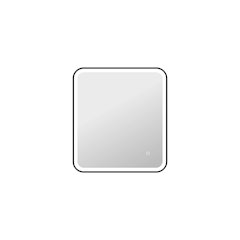 30 Inch Rectangle LED Front and Backlit Wall Mirror in Black