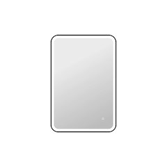 40 Inch Rectangle LED Front and Backlit Wall Mirror in Black