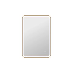 40 Inch Rectangle LED Front and Backlit Wall Mirror in Satin Gold