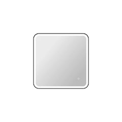 30 Inch Rectangle LED Front and Backlit Wall Mirror in Black