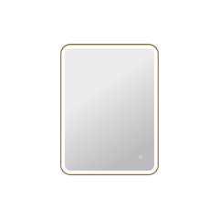 40 Inch Rectangle LED Front and Backlit Wall Mirror in Satin Gold