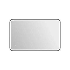 48 Inch Rectangle LED Front and Backlit Wall Mirror in Black