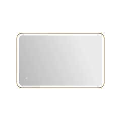 48 Inch Rectangle LED Front and Backlit Wall Mirror in Satin Gold