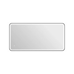 60 Inch Rectangle LED Front and Backlit Wall Mirror in Black