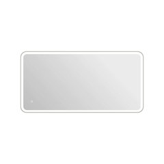 60 Inch Rectangle LED Front and Backlit Wall Mirror in Silver