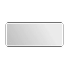 72 Inch Rectangle LED Front and Backlit Wall Mirror in Black