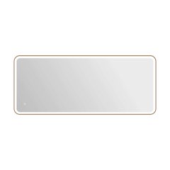 72 Inch Rectangle LED Front and Backlit Wall Mirror in Satin Gold