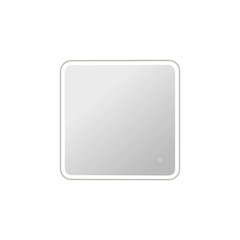 33 Round LED Front and Backlit Wall Mirror in Silver