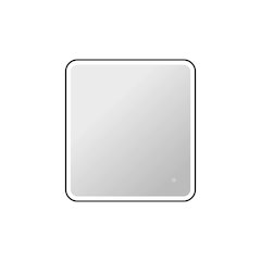 36 Round LED Front and Backlit Wall Mirror in Black