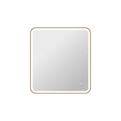36 Round LED Front and Backlit Wall Mirror in Satin Gold