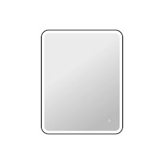 42 Round LED Front and Backlit Wall Mirror in Black