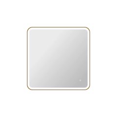 36 Round LED Front and Backlit Wall Mirror in Satin Gold