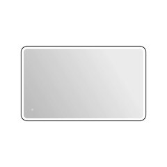 60 Round LED Front and Backlit Wall Mirror in Black