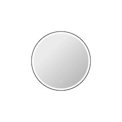 36 Round LED Front and Backlit Wall Mirror in Black