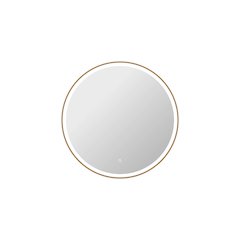 36 Round LED Front and Backlit Wall Mirror in Satin Gold