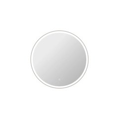 36 Round LED Front and Backlit Wall Mirror in Silver