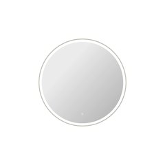 39 Round LED Front and Backlit Wall Mirror in Silver