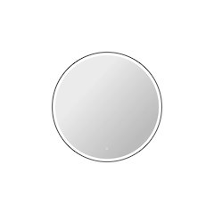45 Round LED Front and Backlit Wall Mirror in Black