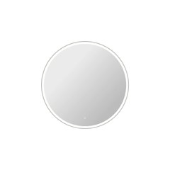 45 Round LED Front and Backlit Wall Mirror in Silver