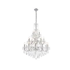 St. Francis 24 light Chrome Chandelier Clear Royal Cut Crystal