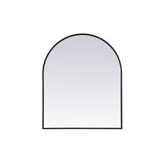 Metal Frame Arch Mirror 30x36 Inch in Black