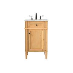 21 inch Single bathroom vanity in natural wood