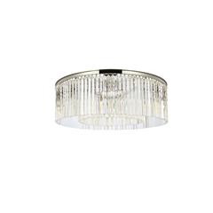 Sydney 10 light polished nickel Flush Mount Clear Royal Cut Crystal