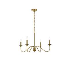 Rohan 30 inch chandelier in Satin Gold