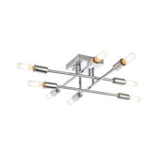 Script 8 lights chrome flush mount