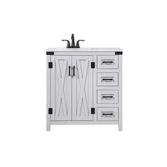 32 inch Single bathroom vanity in grey
