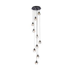 Eren 10 lights black pendant