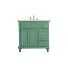 36 inch Single Bathroom vanity in vintage mint