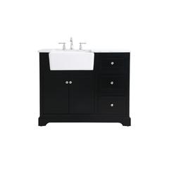 42 inch Single bathroom vanity in black