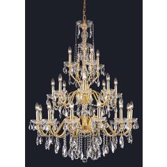 St. Francis 24 light Gold Chandelier Clear Royal Cut Crystal