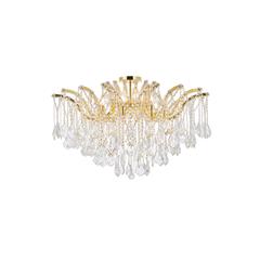 Maria Theresa 8 light Gold Flush Mount Clear Royal Cut Crystal