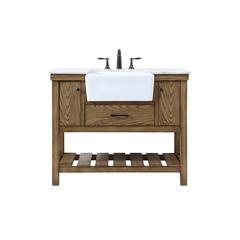 42 inch Single bathroom vanity in driftwood