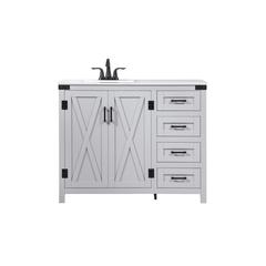 42 inch Single bathroom vanity in grey