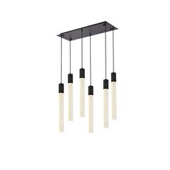 Weston 6 lights pendant in black