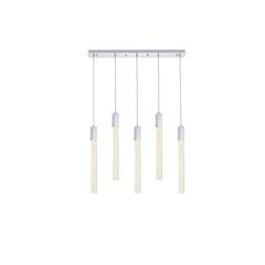 Weston 5 lights pendant in chrome