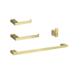 Sofia 4-Piece Bathroom Hardware Set in Brushed Gold