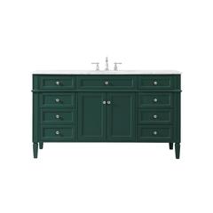60 inch Single bathroom vanity in green
