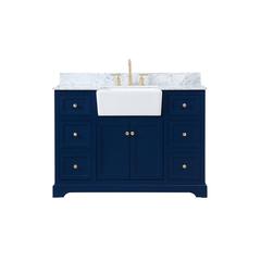 48 inch Single bathroom vanity in blue